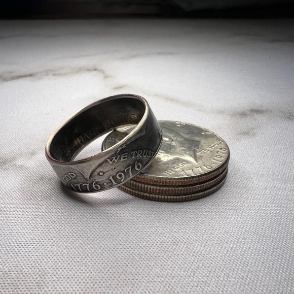 Mint2bchanged Other - Handmade Half Dollar Ring (1976-1776)